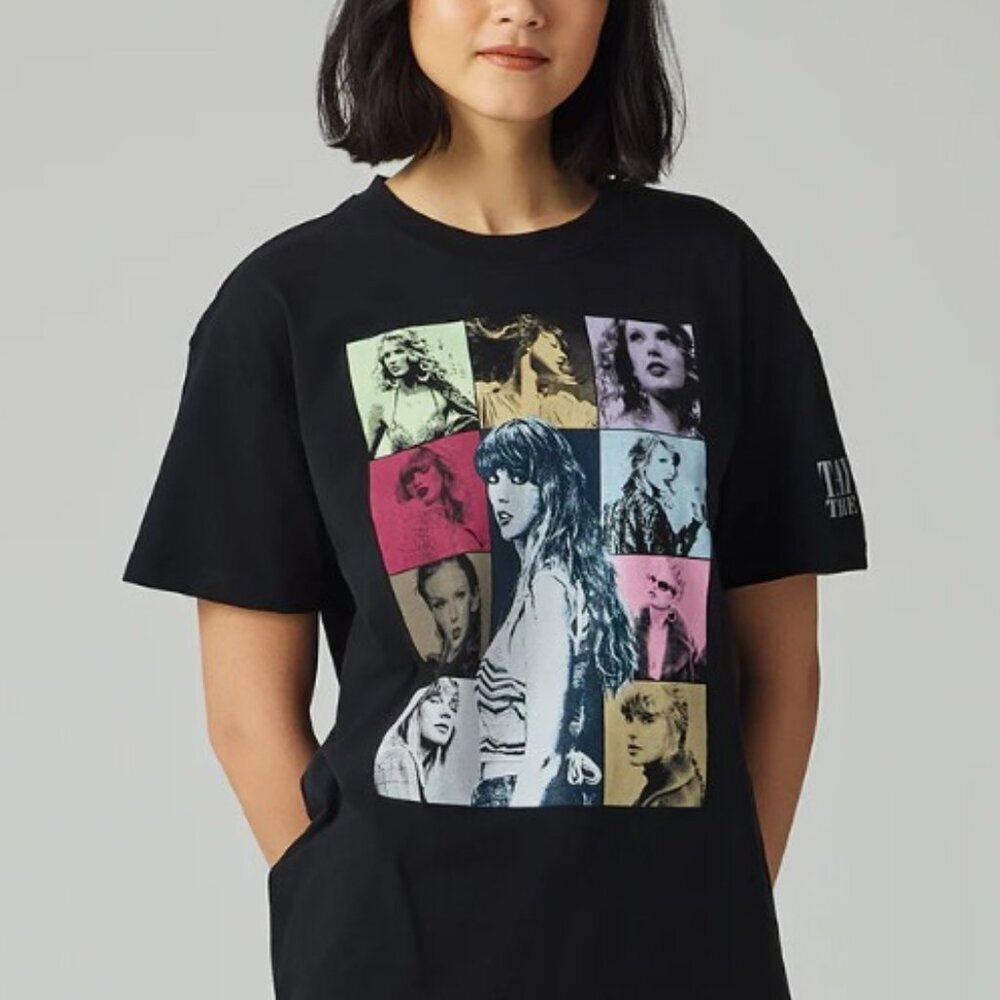 Taylor‎ Swift |Unisex The Eras Tour Through LA Black T-Shirt XL